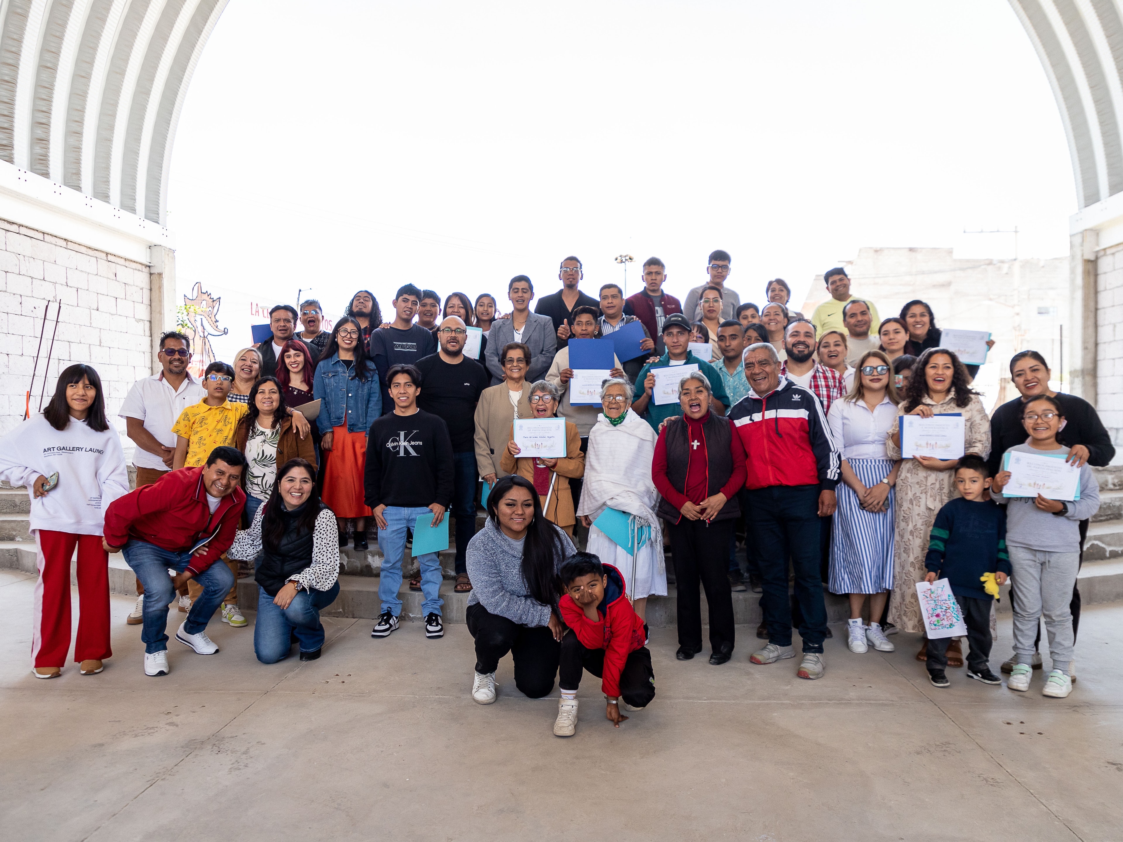 Voluntarios trabajando en comunidad